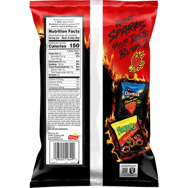 Doritos Flamin' Hot Nacho Flavored Tortilla Chips (9.25 oz) - Papaya Express