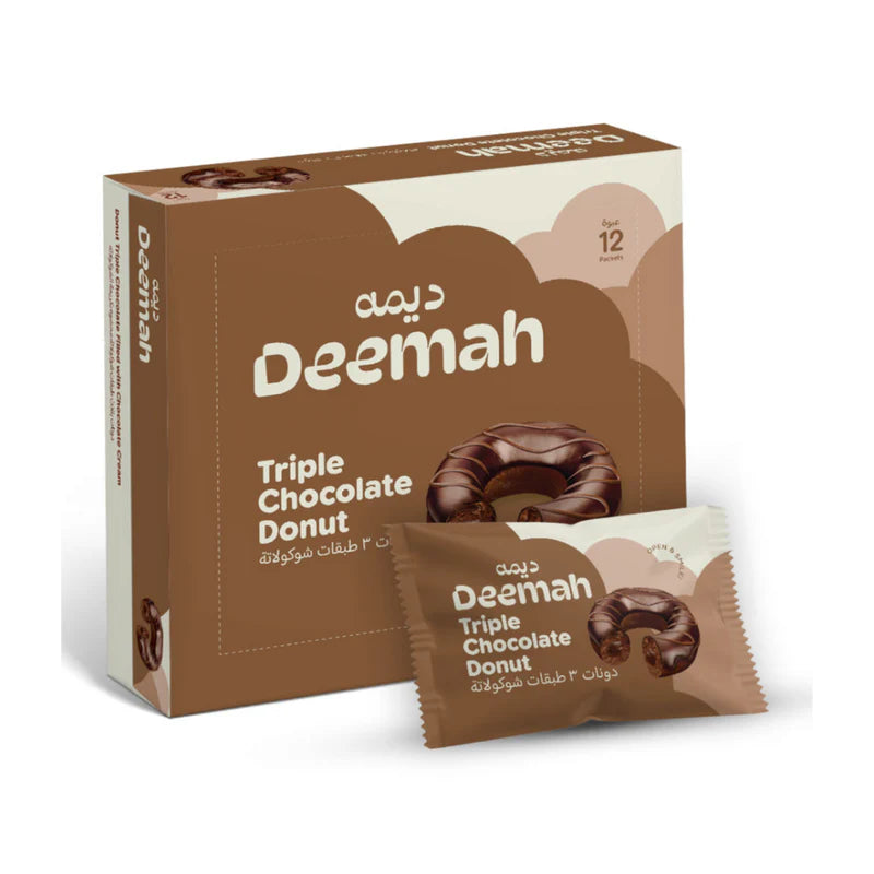 Deemah Triple Chocolate Donut (12CT) - Papaya Express