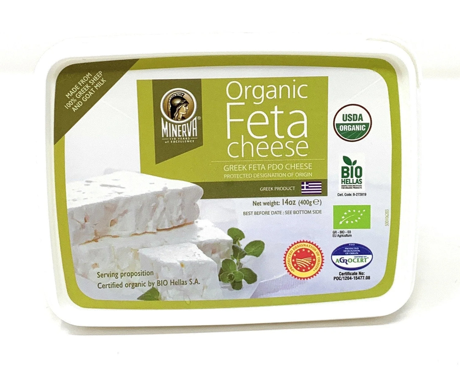 MINERVA ORGANIC FETA CHEESE(400G) - Papaya Express