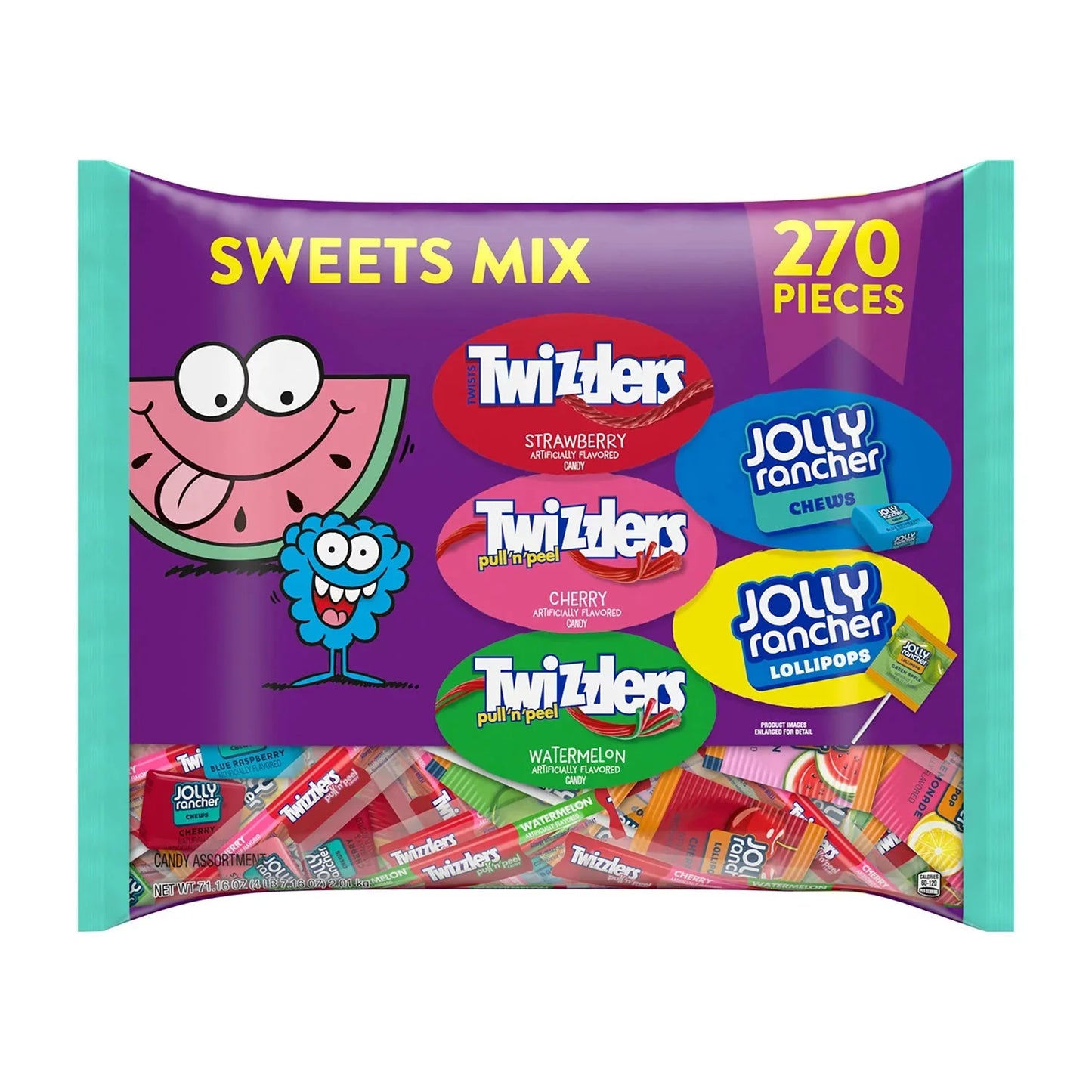 Jolly Rancher & Twizzlers Sweets Mix Fruit Flavored Candy Fun Size 270 Pcs (69.4 oz) - Papaya Express
