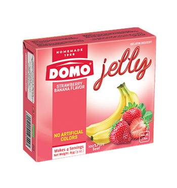 Domo Jelly Strawberry & Banana (85g) - Papaya Express