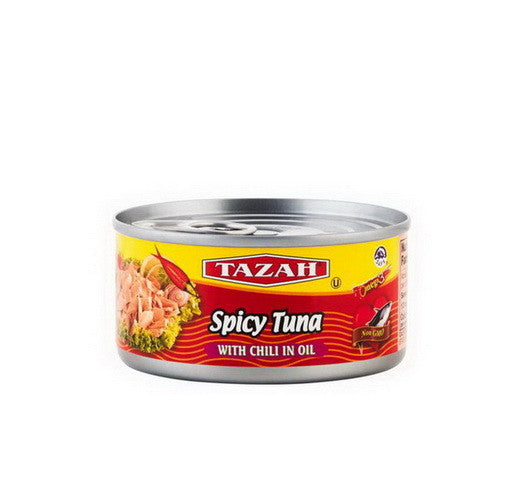 TAZAH CHUCNK LIGHT TUNA W/CHILI IN OIL (6OZ) - Papaya Express