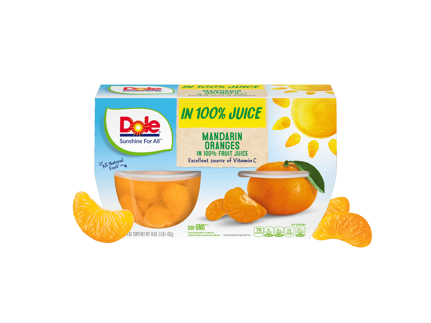 Dole Fruit Bowls, Mandarin Oranges ( 4 Ct ) - Papaya Express