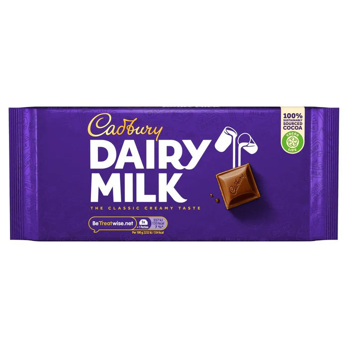 Cadbury Dairy Milk Chocolate Bar (110 g) - Papaya Express