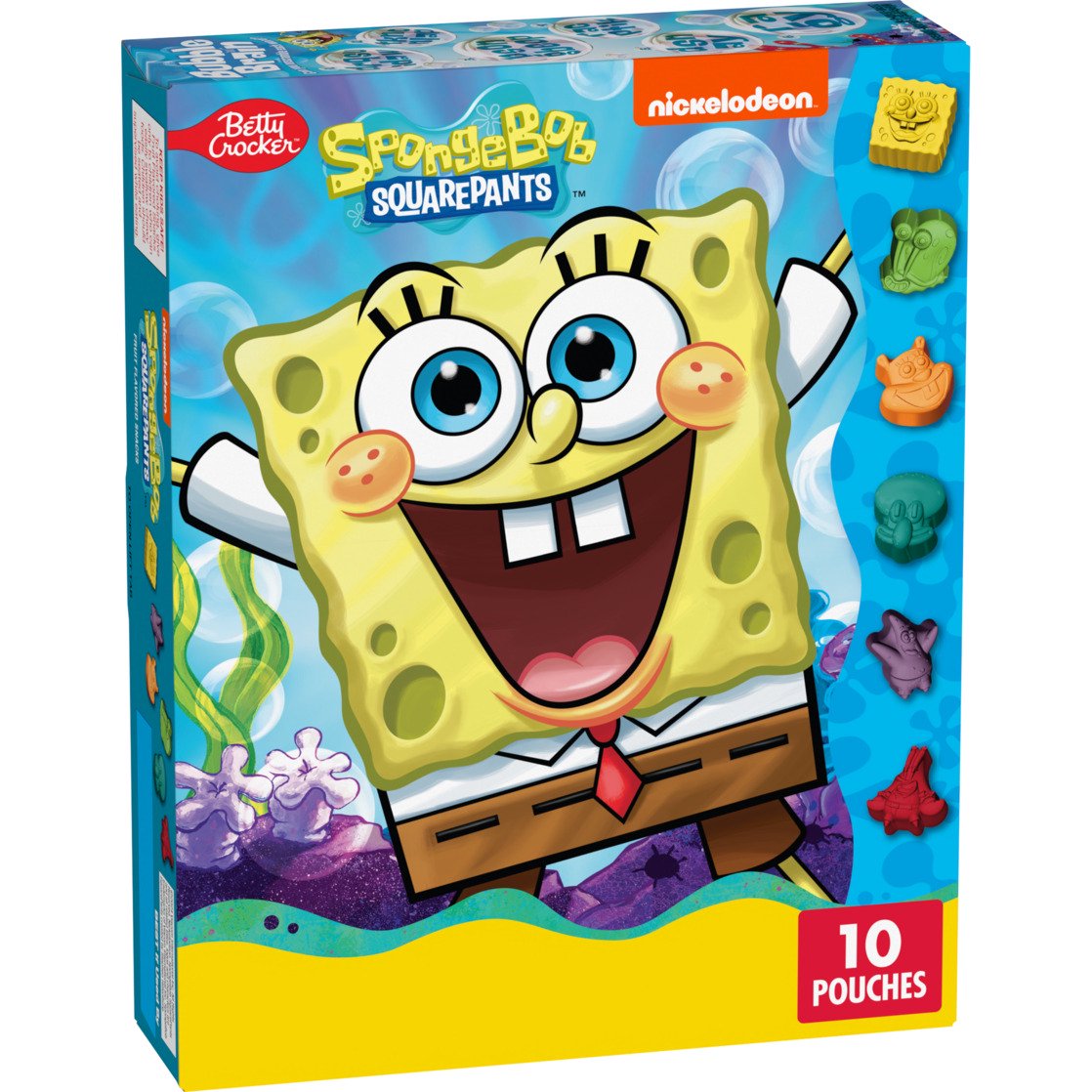 Nickelodeon SpongeBob SquarePants Fruit Flavored Snacks Gluten Free 10 Pouches (8 oz) - Papaya Express
