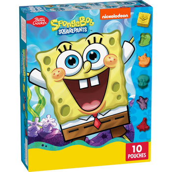 Nickelodeon SpongeBob SquarePants Fruit Flavored Snacks Gluten Free 10 Pouches (8 oz) - Papaya Express