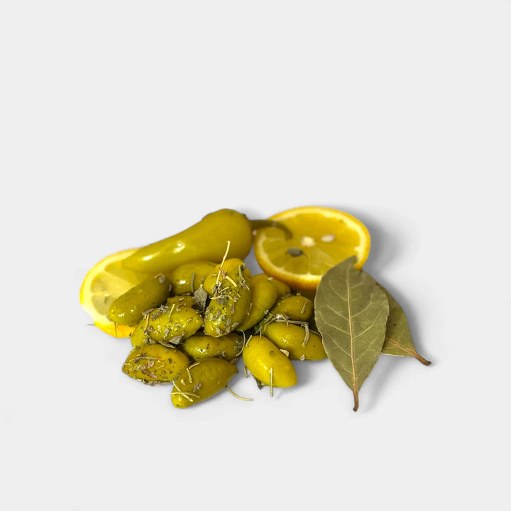 Al Dayaa Green Olives w/ Thyme (1000g) - Papaya Express