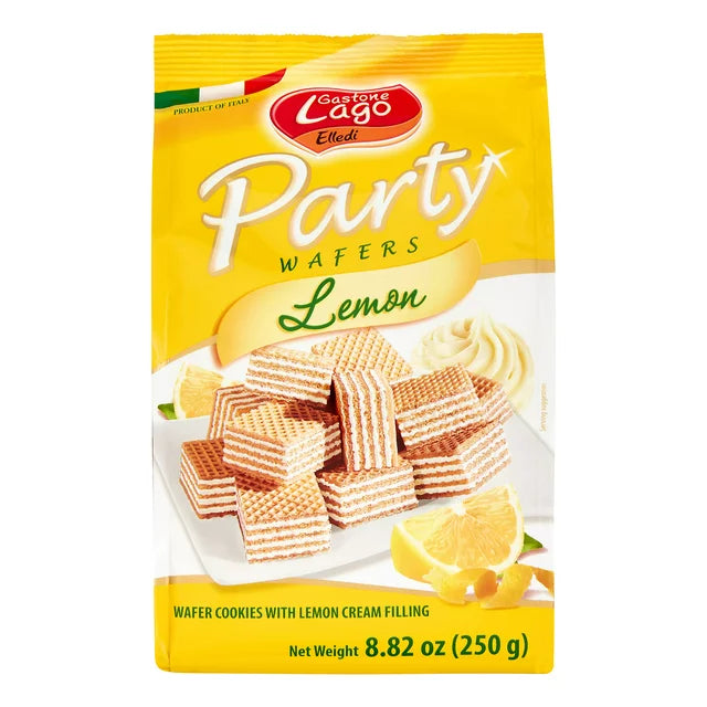 Lago Lemon Party Wafers (250g) - Papaya Express