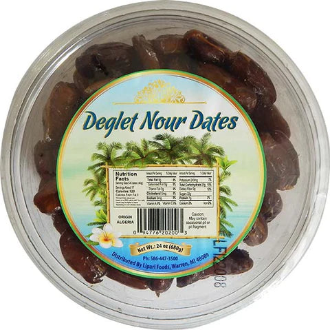 Deglet Nour Pitted Dates (24 OZ)