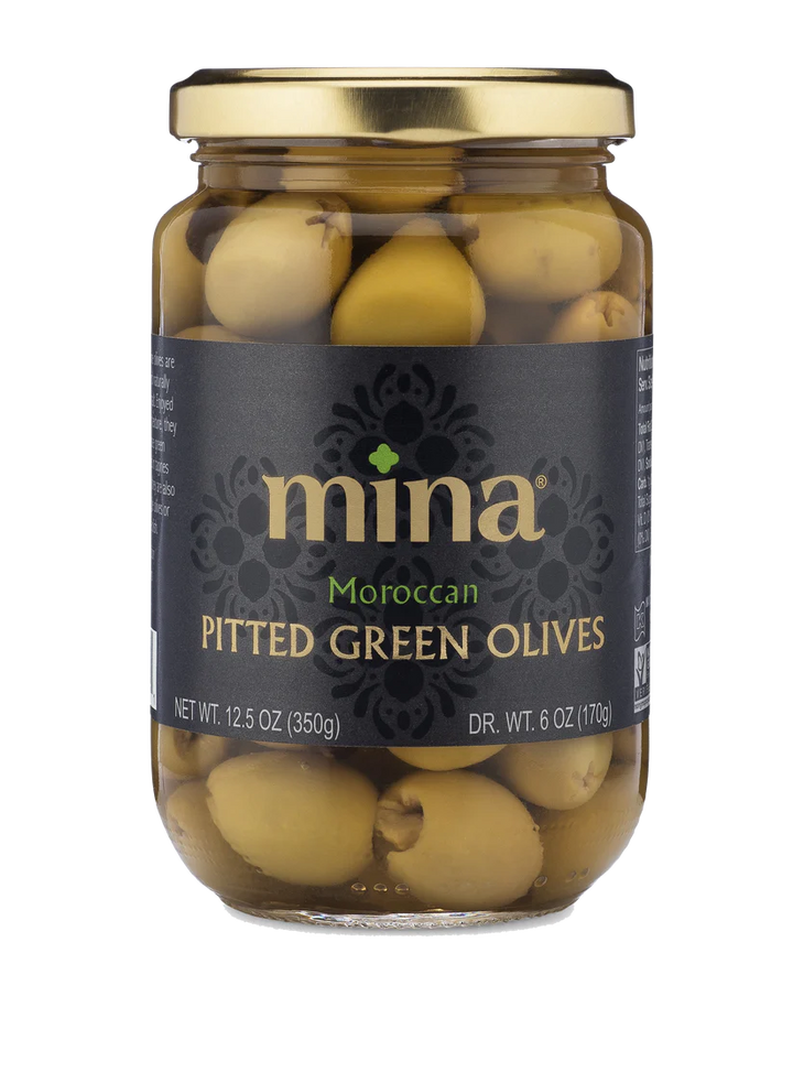 Mina Pitted Green Olives (12.5 oz) - Papaya Express
