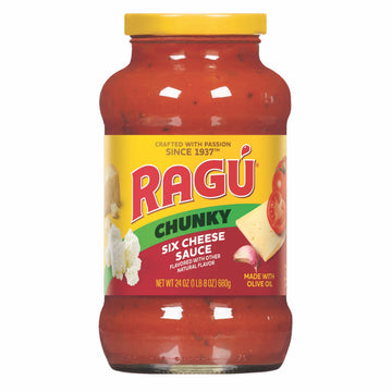 Ragu pasta Chunky Six Cheese Sauce (24 oz) - Papaya Express