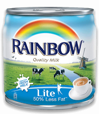 Rainbow Evaporated Milk Lite (170g) - Papaya Express