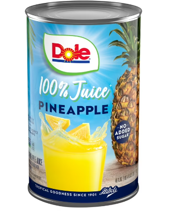 Dole 100% Juice Pineapple (46 oz)