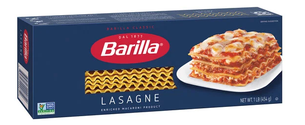 Barilla Wavy Lasagna Noodles (1 lb) - Papaya Express