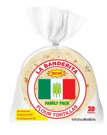 La Banderita Family Pack Flour Tortillas (22.5 oz) 20 Count - Papaya Express