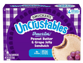 Smucker's Uncrustables Frozen Peanut Butter & Grape Jelly Sandwich (4ct) - Papaya Express