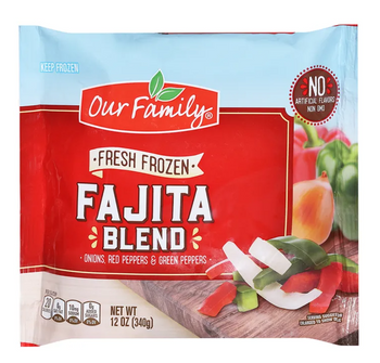 Our Family Fajita Blend, Fresh Frozen (12oz) - Papaya Express