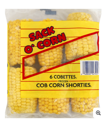 Sack O Corn Frozen Cob Corn Shorties - Papaya Express