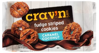 Crav'n Caramel Coconut Fudge Striped Cookies (13oz) - Papaya Express