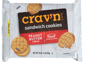 Crav'n Peanut Butter Sandwich Cookies (13oz) - Papaya Express