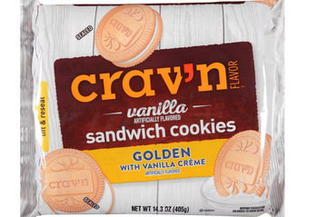 Crav'n Golden Vanilla Sandwich Cookies (13oz) - Papaya Express
