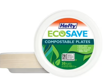 Hefty Compostable Plates (30ct) - Papaya Express