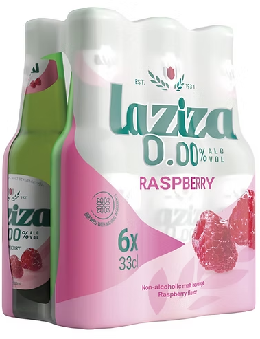 Laziza Non-Alcoholic Drink- Raspberry (6 PCK) - Papaya Express