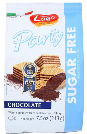 Lago Party Wafers Sugar-Free Chocolate  (250G) - Papaya Express