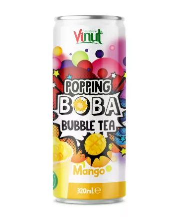 Vinut Popping Boba Bubble Tea Mango (320ml) - Papaya Express
