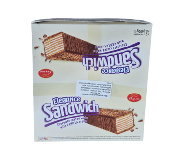 Elegance Wafer Sandwich Vanilla (12 CT) - Papaya Express