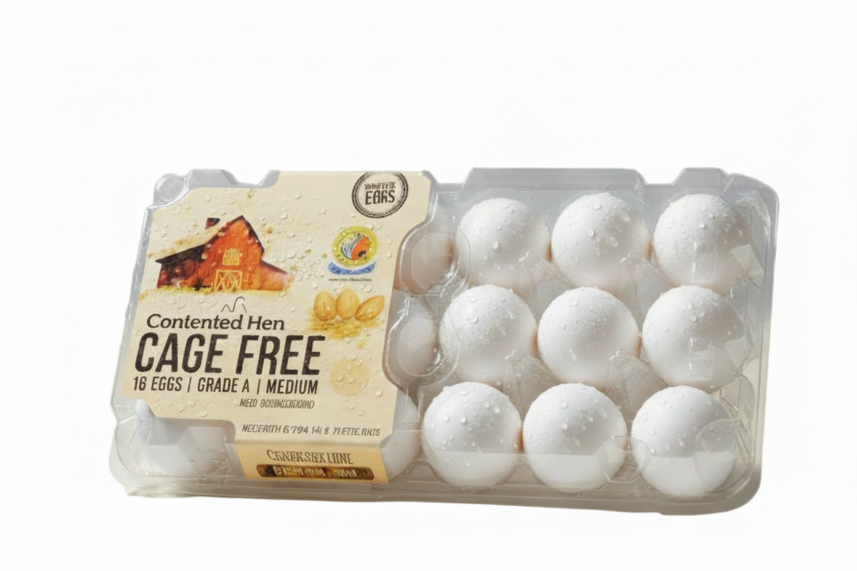 Contented-Hen Cage Free White Medium Eggs (18 ct) - Papaya Express