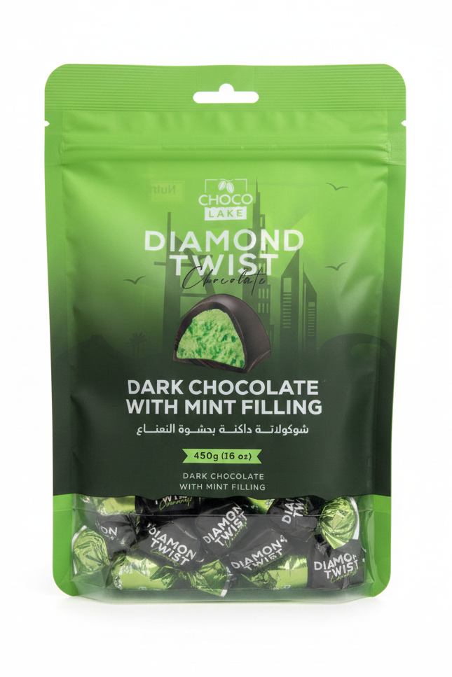 CHOCO LAKE DARK CHOCOLATE WITH MINT FILLING(450G)