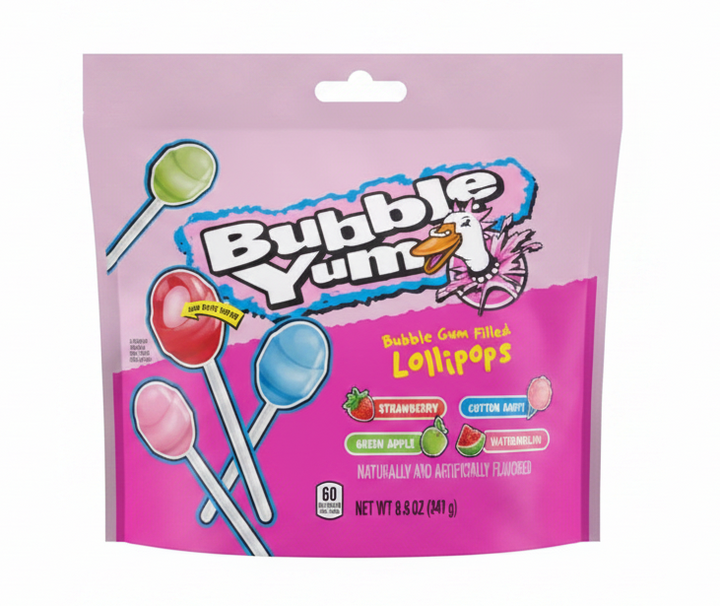 BUBBLE YUM LOLLIPOP (8.8OZ)
