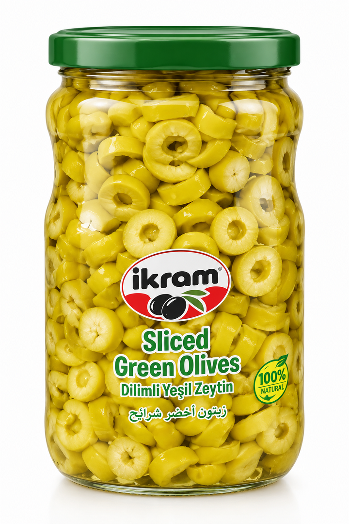 IKRAM SLICED GREEN OLIVES (700G)