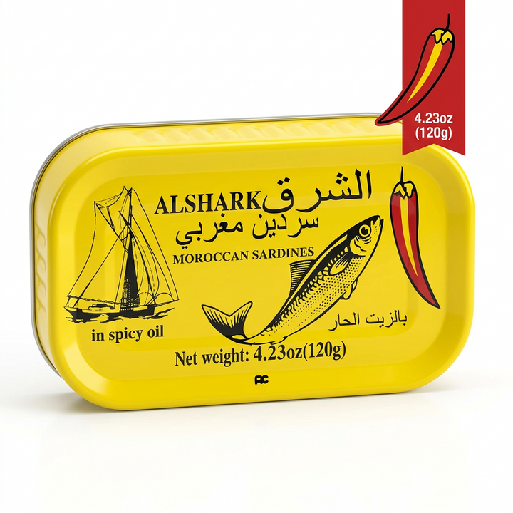 ALSHARK MOROCCAN SARDINES IN SPICY OIL (120G)