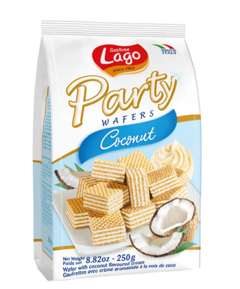 Lago Party Wafers Coconut (250G) - Papaya Express
