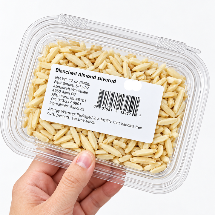 BLANCHED ALMOND SLIVERED (12OZ)