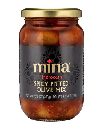 Mina Spicy Pitted Olive Mix (350 g) - Papaya Express