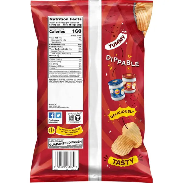 Lay's Wavy Original Potato Chips (7.75 oz) - Papaya Express