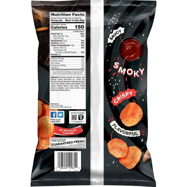 Lay's Barbecue Flavored Potato Chips (7.75 oz) - Papaya Express