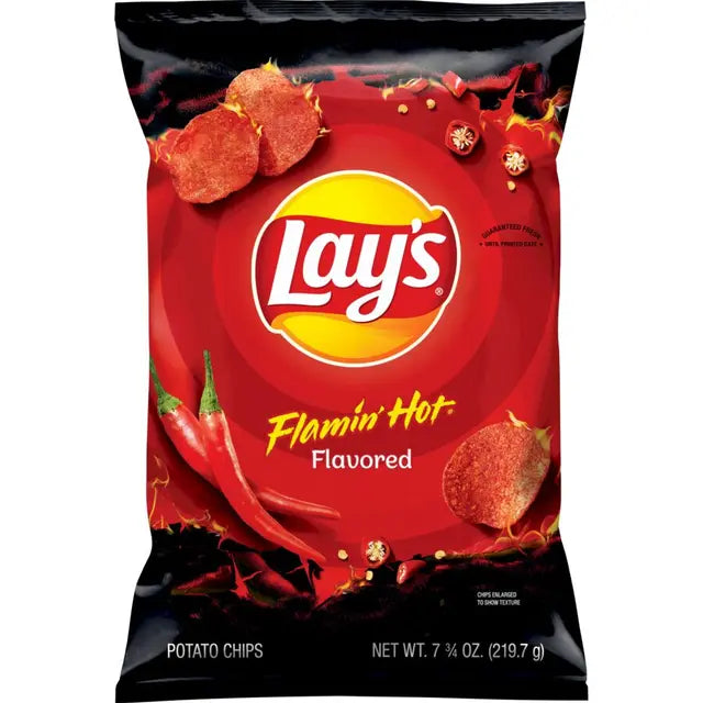 Lay's Flamin' Hot Flavored Potato Chips (7.75 oz) - Papaya Express