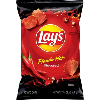 Lay's Flamin' Hot Flavored Potato Chips (7.75 oz) - Papaya Express