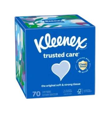 Kleenex Trusted Care Facial Tissues Cube Box - Papaya Express
