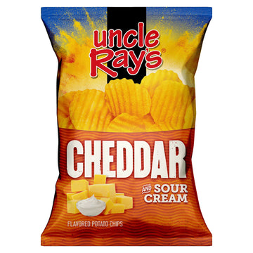 Uncle Ray's Wavy Potato Chips, Sour Cream & Cheddar (13.5 OZ) - Papaya Express