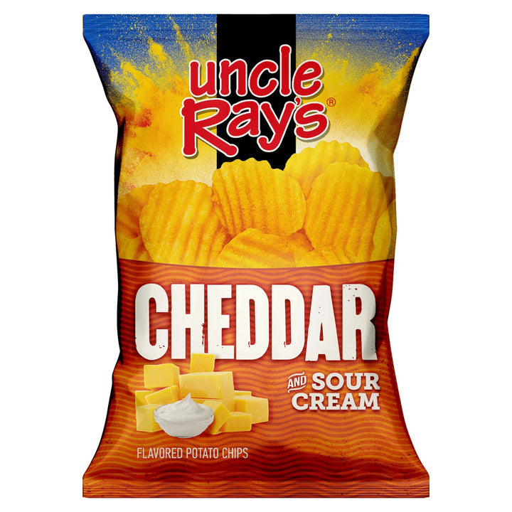 Uncle Ray's Wavy Potato Chips, Sour Cream & Cheddar (13.5 OZ) - Papaya Express