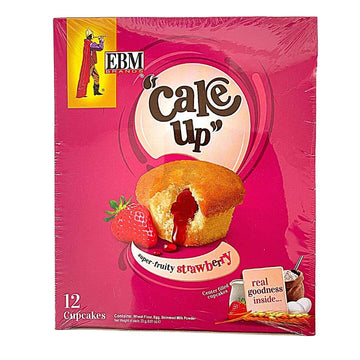 EBM Cake Up Strawberry Flavor 12 Cup Cakes (300 g) - Papaya Express