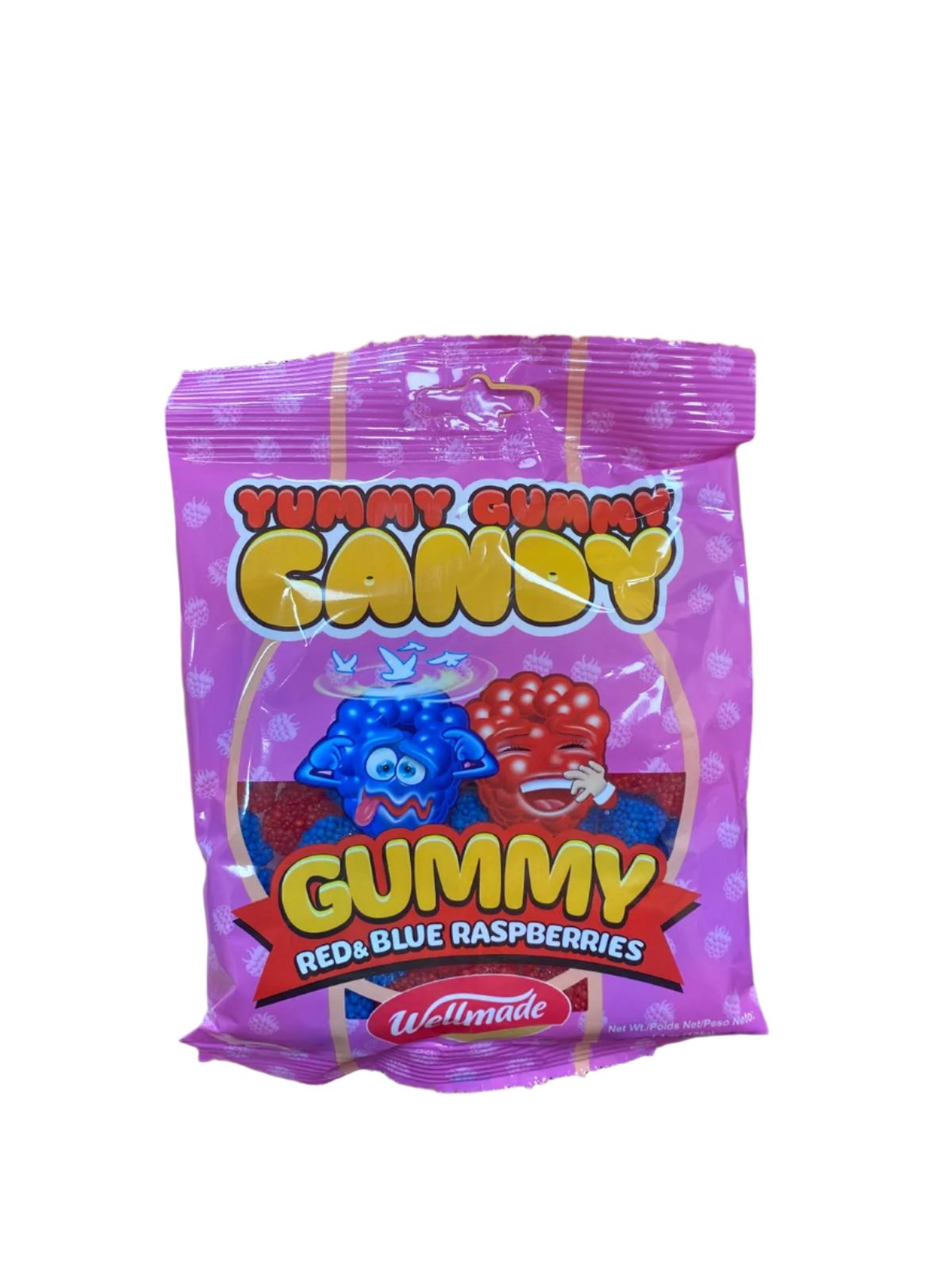 Wellmade Yummy Gummy RED& Blue Raspberries (125g)