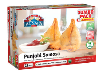 Al Safa Punjabi Jumbo Samosa 28 pc (4.63 lb.) - Papaya Express