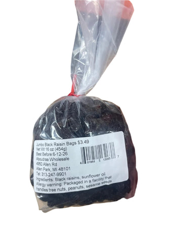 Jumbo Black Raisin Bag (16 oz) - Papaya Express