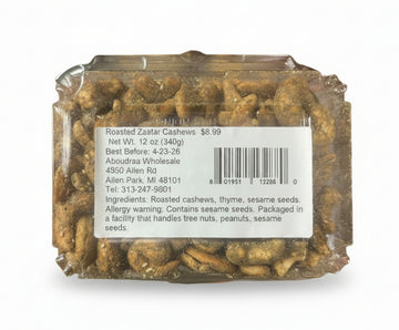 Roasted Zaatar Cashews (12 oz) - Papaya Express